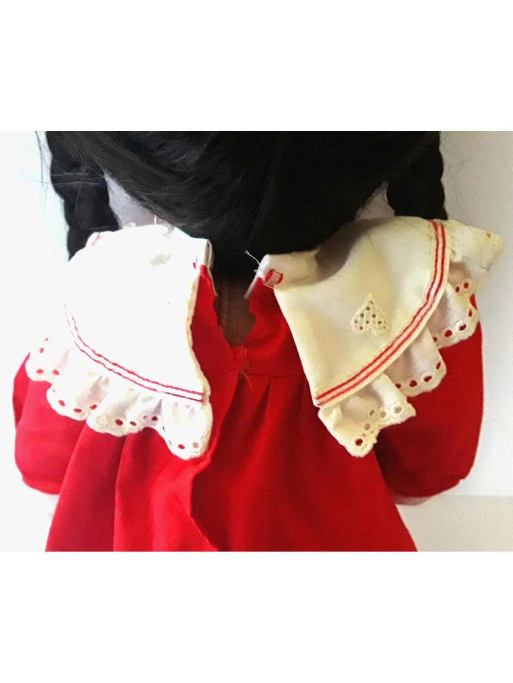 Vintage Stupsi West Germany Girl Cloth Doll Red Dress 17